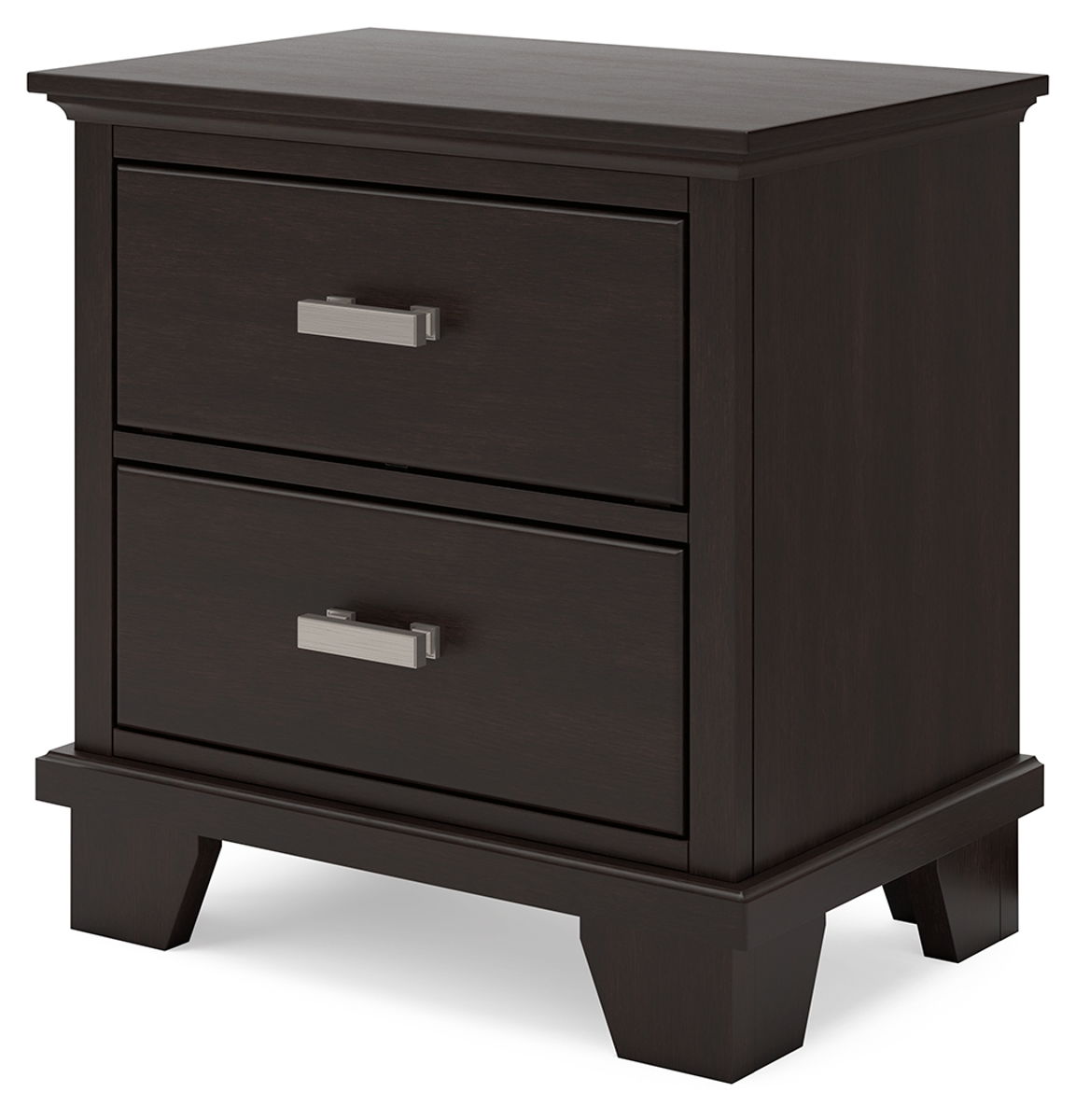 Covetown - Dark Brown - Two Drawer Night Stand - Image 2