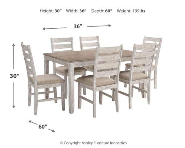 Skempton - White - Dining Room Table Set (Set of 7) - Image 2