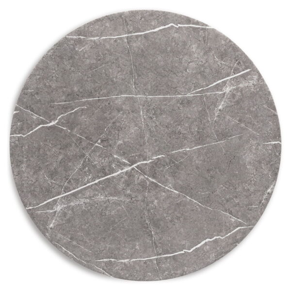 Glinari - Taupe / Black - Round Dining Room Table - Image 2