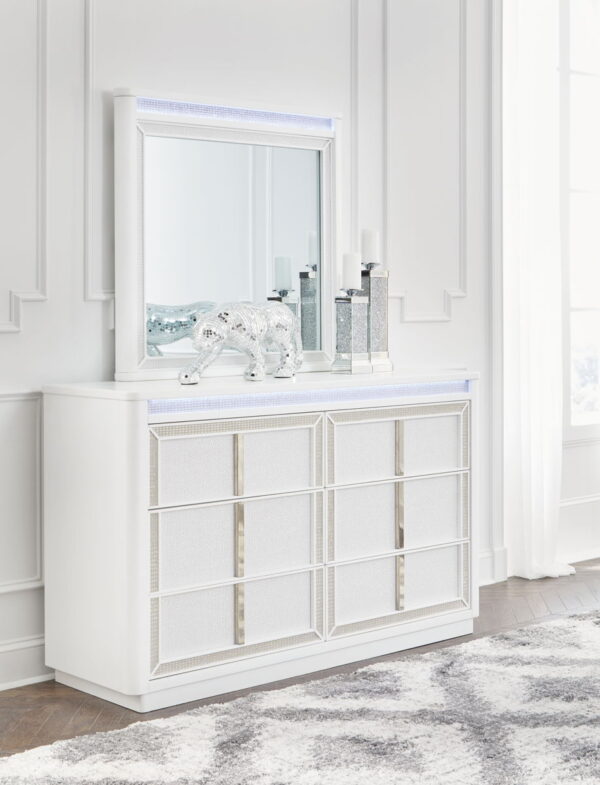 Chalanna - White - Dresser And Mirror - Image 3