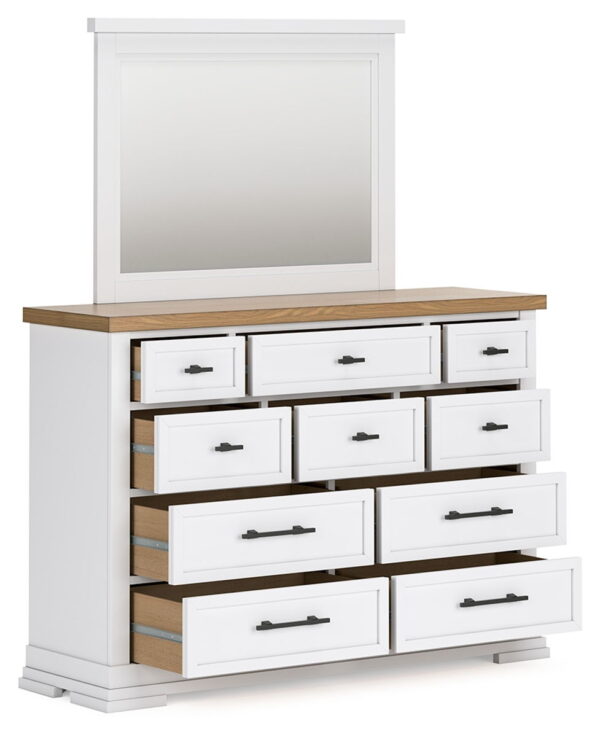 Ashbryn - White / Natural - Dresser And Mirror - Image 3