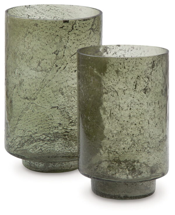 Clarkton - Green - Candle Holder Set (Set of 2) - Image 2