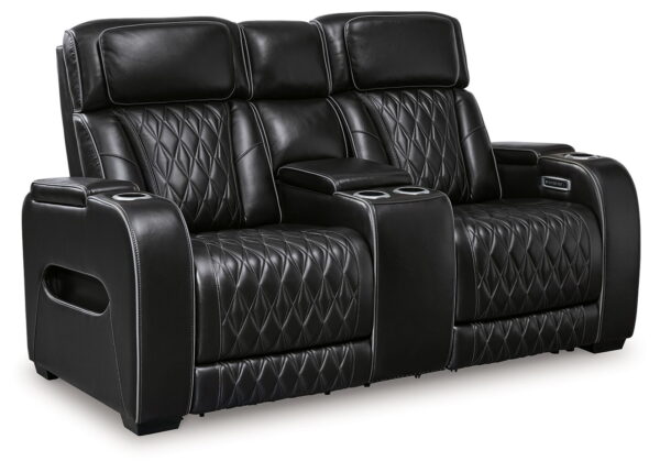 Boyington - Power Reclining Loveseat With Console/Adj Hdrst - Image 2
