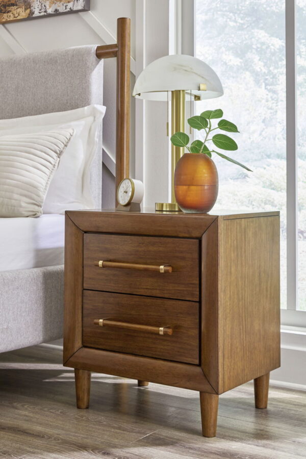 Lyncott - Brown - Two Drawer Night Stand - Image 2