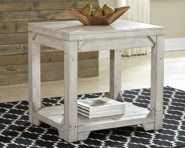 Fregine - Whitewash - Rectangular End Table - Image 4