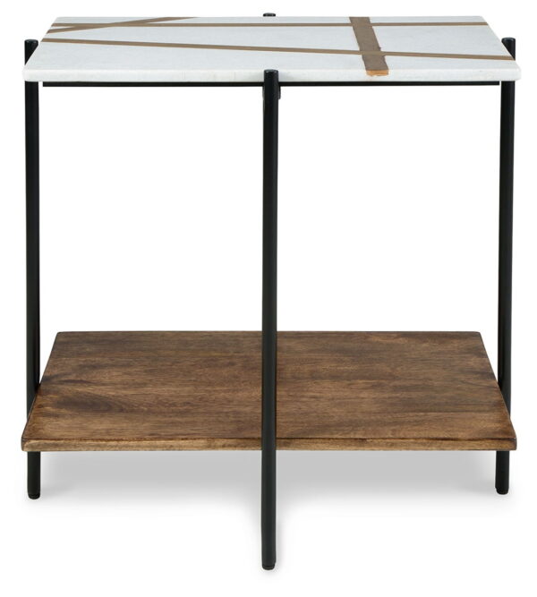 Braxmore - White / Light Brown - Accent Table - Image 4