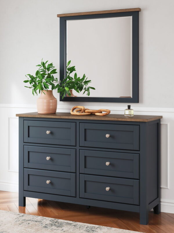 Landocken - Brown / Blue - Dresser and Mirror - Image 4