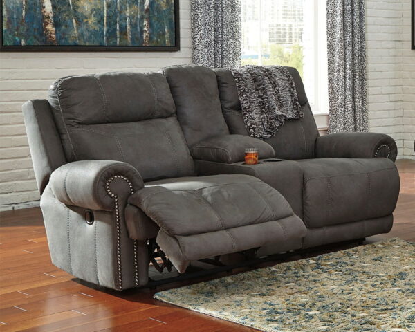 Austere - Gray - DBL Rec Loveseat w/Console - Image 3