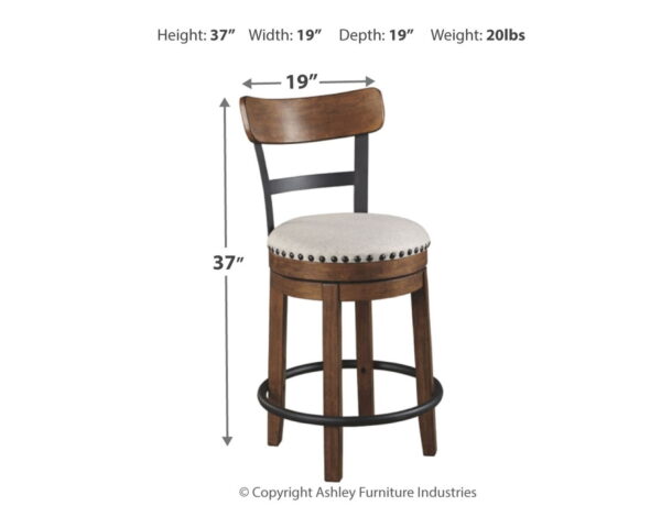 Valebeck - Full Back Swivel Stool - Image 7