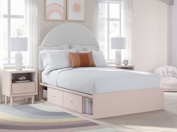 Wistenpine - Upholstered Panel Bed With Storage - Image 10