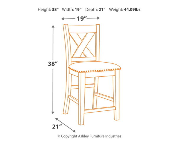Caitbrook - Gray - Upholstered Barstool (Set of 2) - Image 3