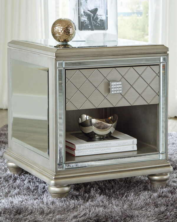 Chevanna - Platinum - Rectangular End Table - Image 2
