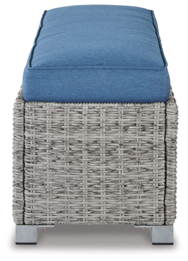 Naples Beach - Light Gray - Bench with Cushion - Image 4