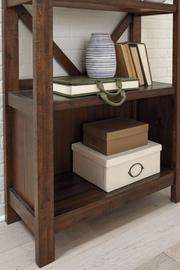 Baldridge - Rustic Brown - Large Bookcase - Image 2