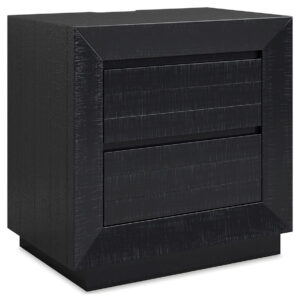 Londer - Black - Two Drawer Night Stand