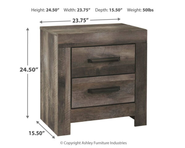 Wynnlow - Gray - Two Drawer Night Stand - Image 4