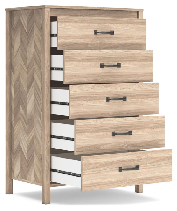 Battelle - Tan - Five Drawer Chest - Image 2