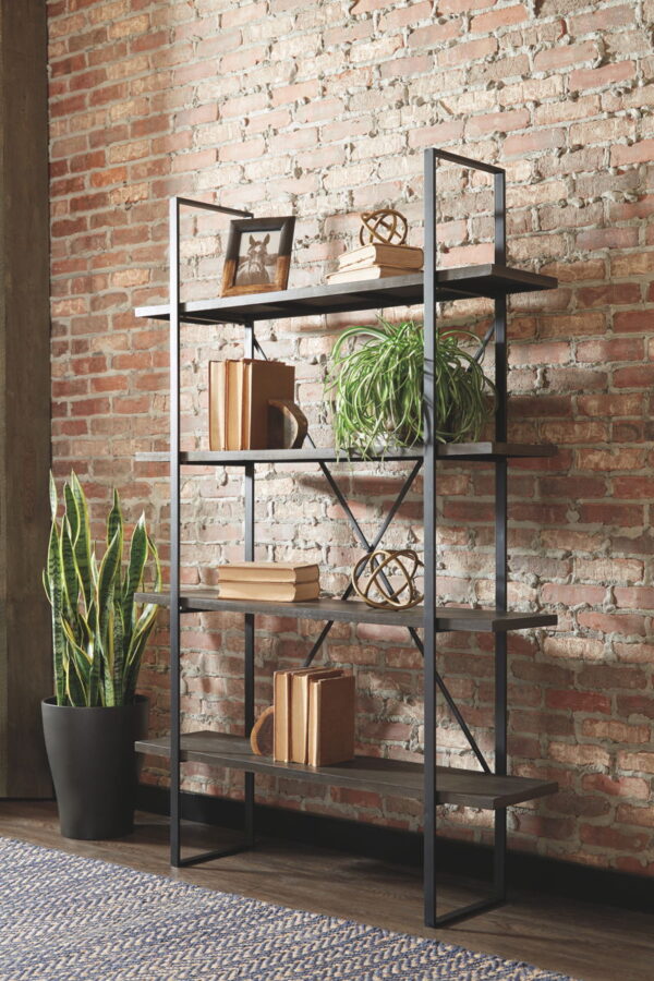 Gilesgrove - Black / Gray - Bookcase - Image 2