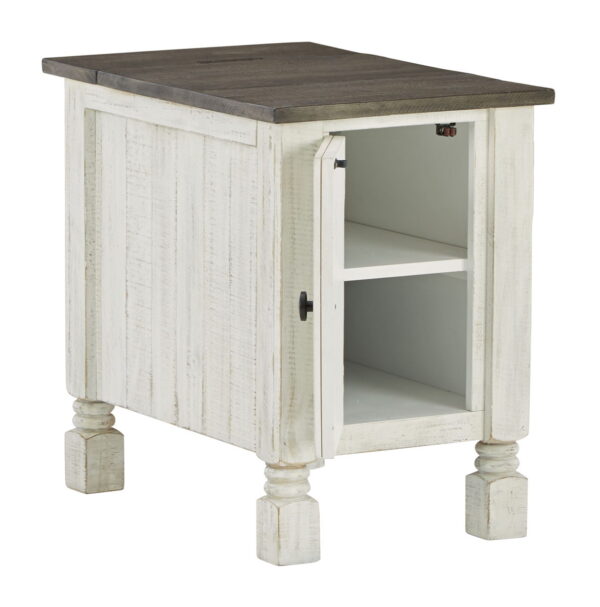 Havalance - White / Gray - Chair Side End Table - Image 2
