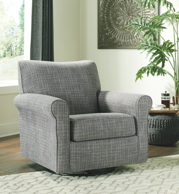 Renley - Ash - Swivel Glider Accent Chair - Image 4