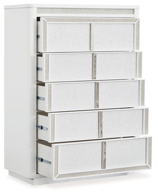 Chalanna - White - Five Drawer Chest - Image 2