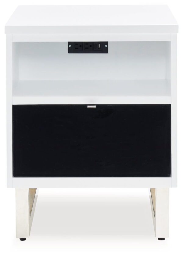 Gardoni - White / Black - Chair Side End Table - Image 2