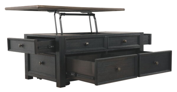 Tyler Creek - Grayish Brown / Black - Lift Top Cocktail Table - Image 2