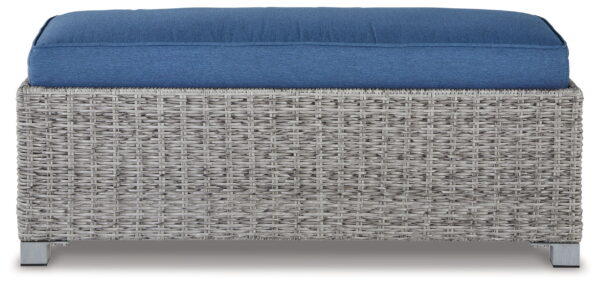 Naples Beach - Light Gray - Bench with Cushion - Image 2