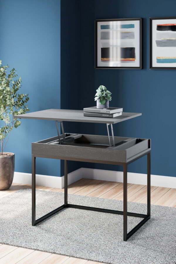 Yarlow - Black - Home Office Lift Top Desk - Image 2
