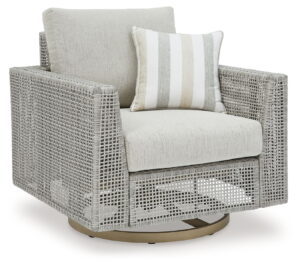 Seton Creek - Gray - Swivel Lounge With Cushion