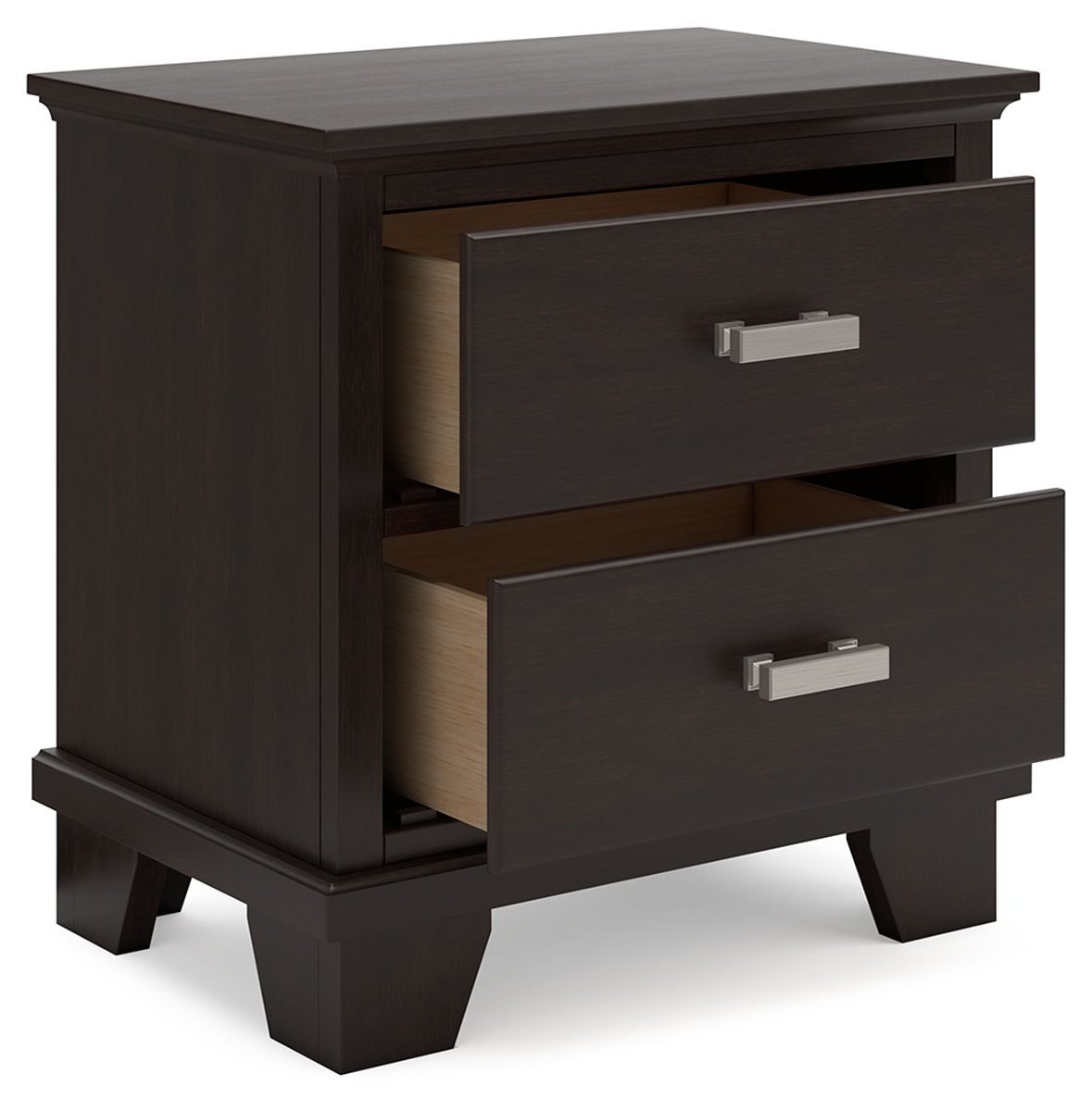 Covetown - Dark Brown - Two Drawer Night Stand - Image 4