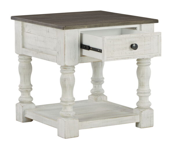 Havalance - White / Gray - Square End Table - Image 3