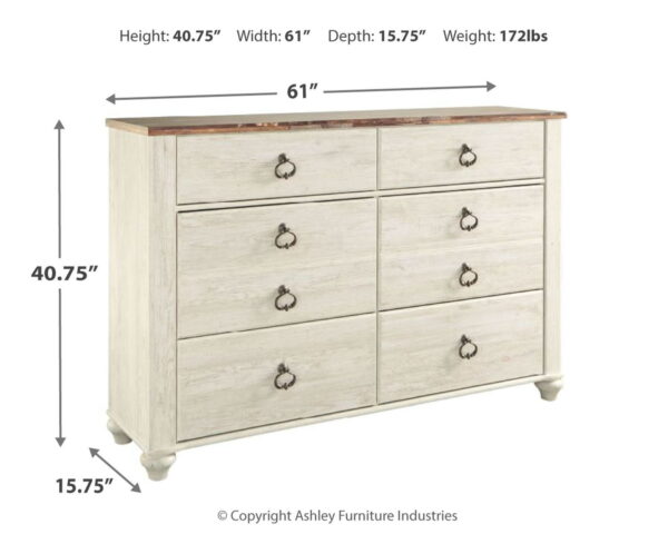 Willowton - Dresser, Mirror - Image 4