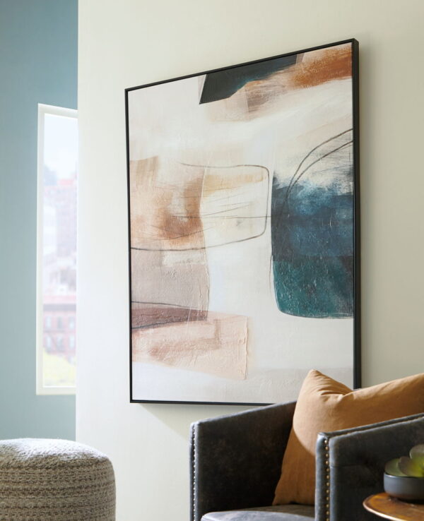 Reedford - White / Gray / Pink - Wall Art - Image 4