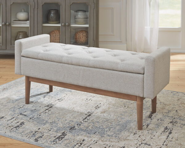 Briarson - Beige / Brown - Storage Bench - Image 2