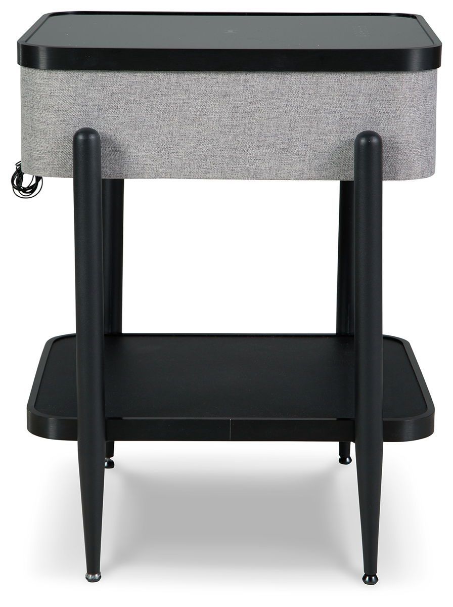 Jorvalee - Gray / Black - Accent Table with Speaker - Image 4