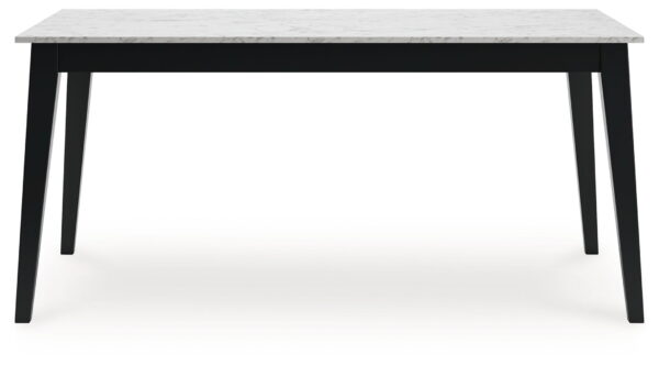Jettaya - Black / White - Rectangular Dining Room Table - Image 4