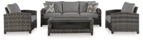 Oasis Court - Gray - Sofa, Chairs, Table Set (Set of 4) - Image 3