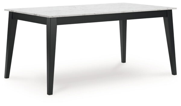 Jettaya - Black / White - Rectangular Dining Room Table - Image 3