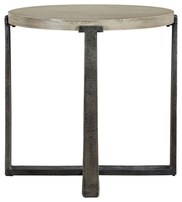 Dalenville - Gray - Round End Table - Image 2
