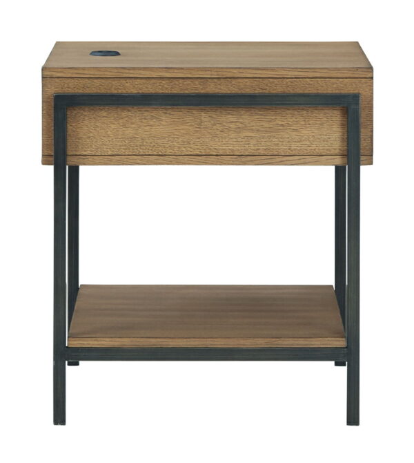 Fridley - Brown / Black - Rectangular End Table - Image 2