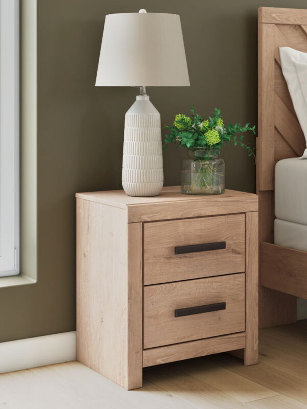 Sanginlane - Tan - Two Drawer Night Stand - Image 4