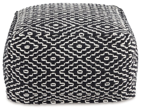 Jasett - Black / Ivory - Pouf - Image 2