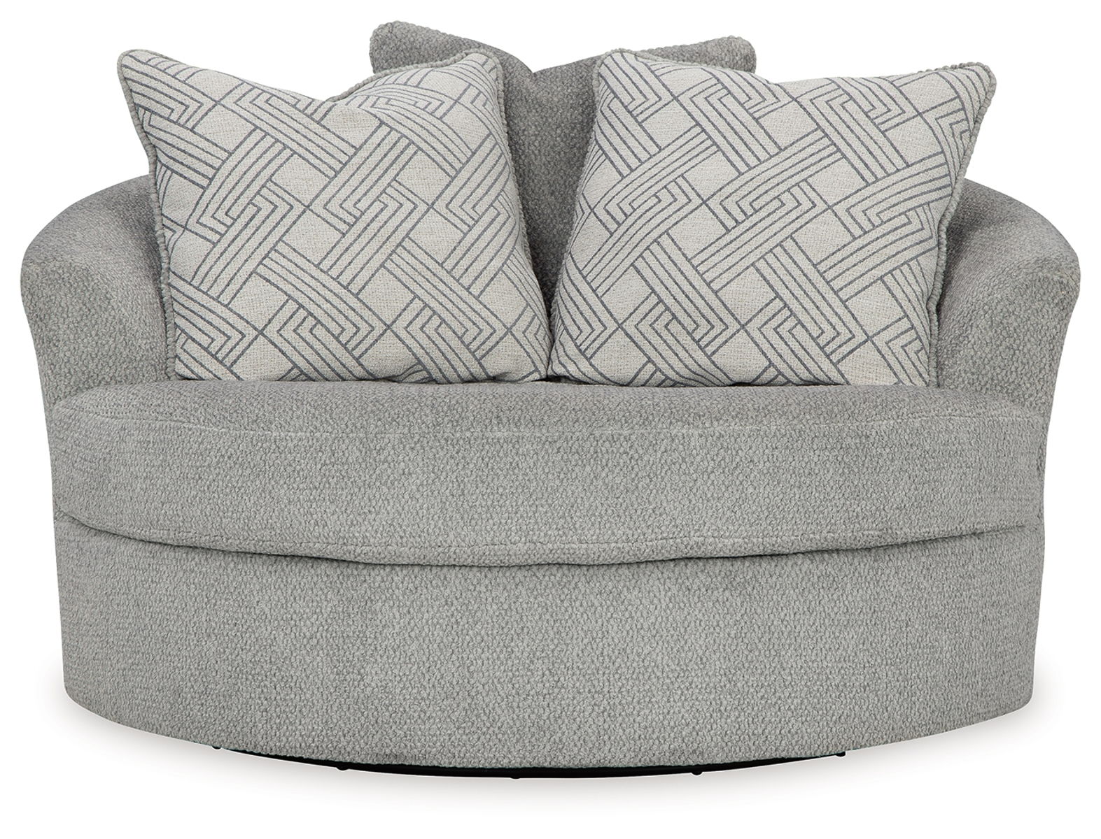 Casselbury - Cement - Oversized Swivel Accent Chair - Image 3