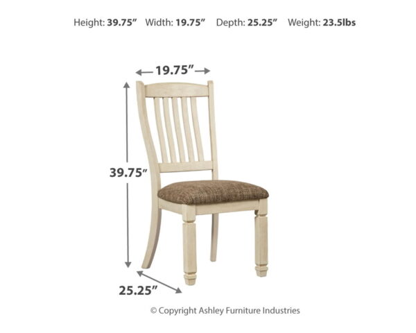 Bolanburg - Brown / Beige - Dining UPH Side Chair (Set of 2) - Rake Back - Image 3