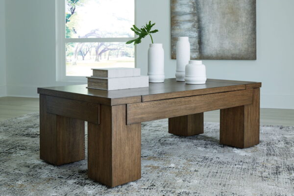 Rosswain - Warm Brown - Lift Top Cocktail Table - Image 3