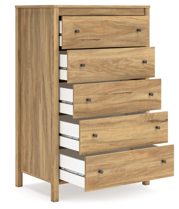 Bermacy - Light Brown - Five Drawer Chest - Image 2