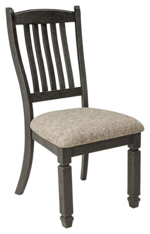 Tyler Creek - Black / Grayish Brown - Dining UPH Side Chair (Set of 2) - Slatback