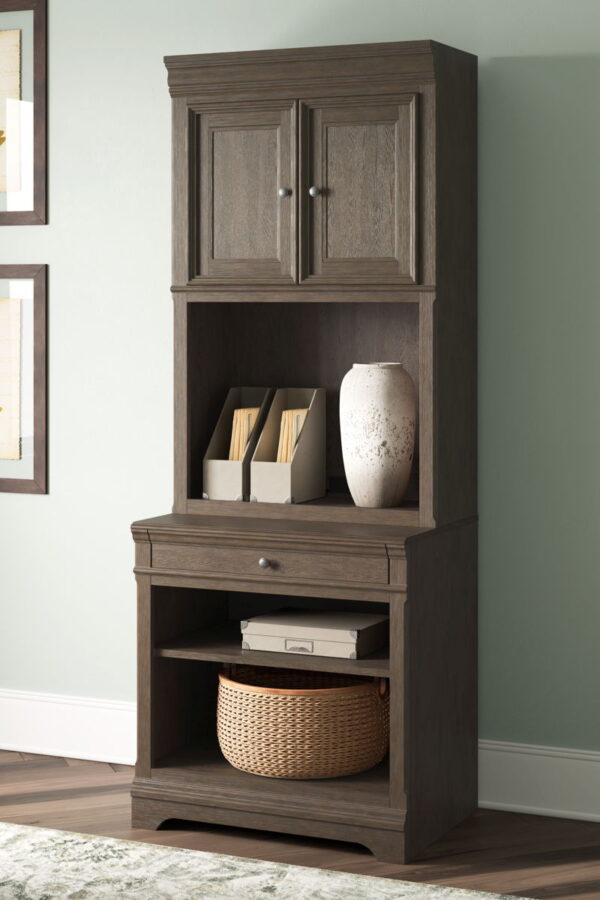 Janismore - Weathered Gray - Bookcase - Image 2