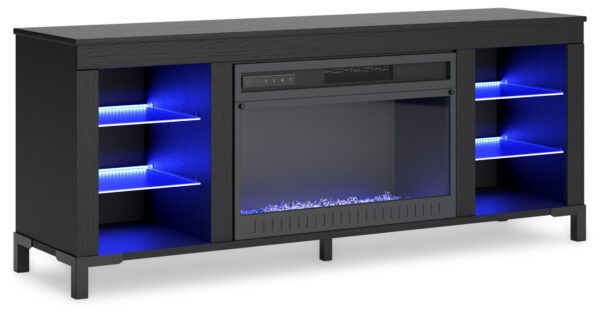 Cayberry - Black - TV Stand With Fireplace - Image 4